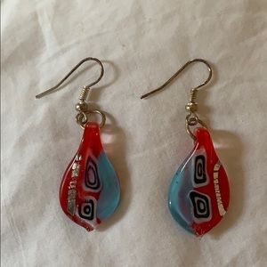Handmade glass bead earrings